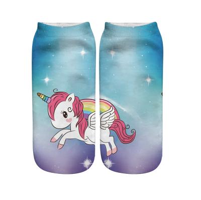 China Lovely Breathable Unicorn Printing Kids Socks Wholesale Custom Toddler Socks Anti Slip Kids Socks for sale