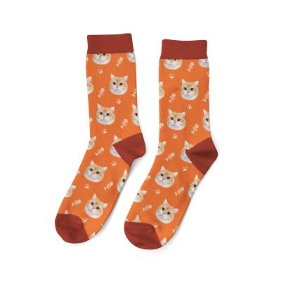 China QUICK DRY funny cute cat unisex animal socks with animal 3D print, adult novelty animal socks for women for sale