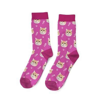 China QUICK DRY funny cute cat unisex animal socks with animal 3D print, adult novelty animal socks for women for sale