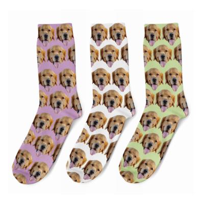 China Lovely Cute Novelty QUICK DRY 3D Dog Printing Socks Animal Printed Animal Print Socks Adult Socks For Women for sale