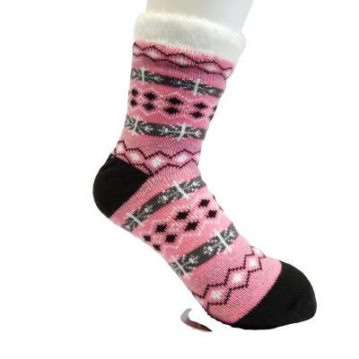 China Fuzzy Warm Soft Thermal QUICK DRY Winter Fluffy Lining Plush Slippers Socks For Women Ladies for sale