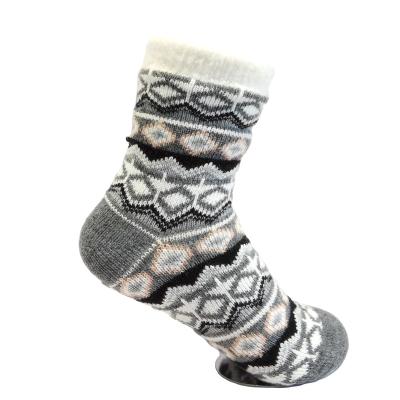 China Feather Yarn QUICK DRY Thermal Thin Soft Warm Winter Non Slip Knitted Socks For Woman for sale