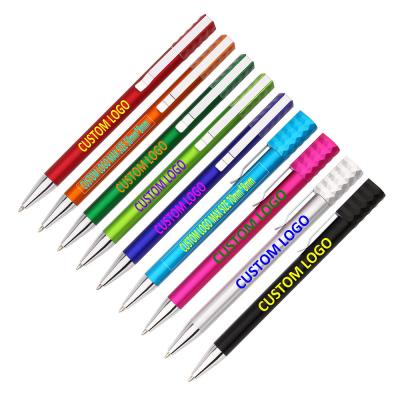 China Promotional Pen Hot Sales Brand High Quality Premium Metallic Plastic Custom Logo Promotional Gift Ball Pens for sale