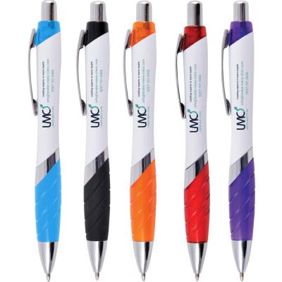 China 2020 Promotional Pen Wholesale Best Selling White Promotional Pen With Customer Logo Plastic Ballpoint Pen for sale