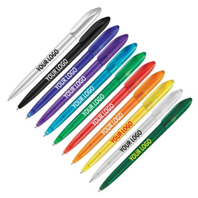 China Simple Promotional Pen Budget Plastic Cheap Ballpoint Pens With Custom Logo Printed for sale