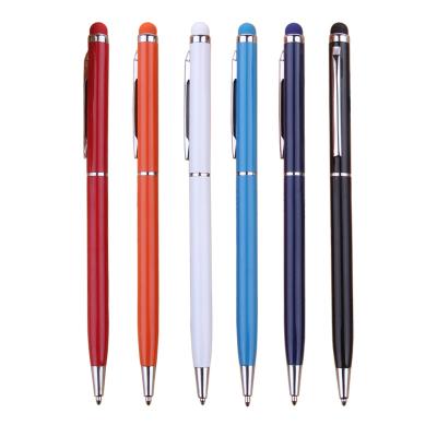 China Promotional Slim Pen Cheap Price Plastic Stylus Ballpoint Pens For Bank Hotel Logo Imprint Promotion for sale