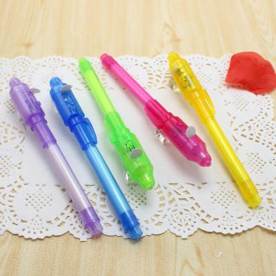 China 2020 Promotional Pen 2020 Creative LED UV Light Magic Ballpoint Pen With Invisible Ink Secret Spy Pen for sale