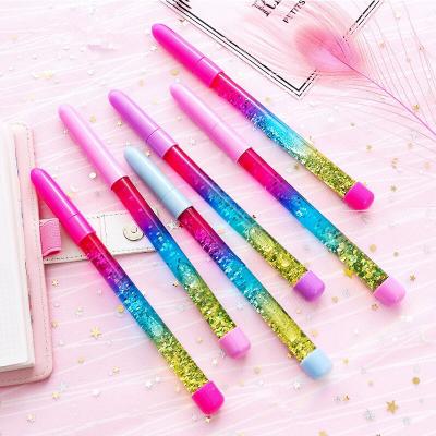 China Promotional Pen 2020 Creative Custom Vivide Liquid Filled Glitter Floating Ball Pen , Fairy Sparkle Pen for sale