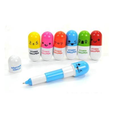 China The Promotional Ball Pen Drug Ball Pen Pharmacy Vitamin Pen Promotional Logo Pillow Shape parque for sale