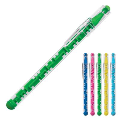 China Promotional Pen Cheap Funny Transparent Maze Ball Pen With Logo For Kids Gift Item for sale