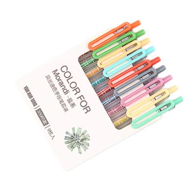 China Normal Cheap 36 Colors For Morandi Office Use Gel Ink Pens 9pcs/PVC Pack Retractable Pen Sets 0.5mm Tip for sale