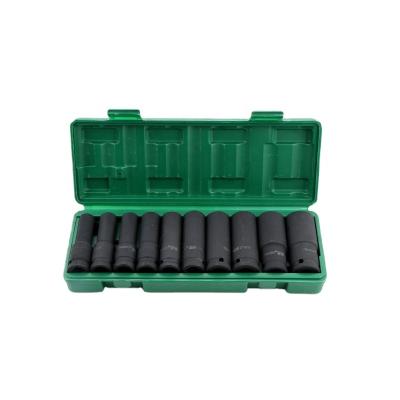 China Durable 1/2 Inch Lengthened 6 Angle 12 Angle Pneumatic Sleeve Set Air Cannon Sleeve Set Professional Machine Repair Set 10PCS for sale