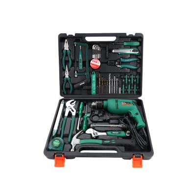 China Good Quality Universal Durable 61 Piece Green Household Toolbox Home Kit for sale