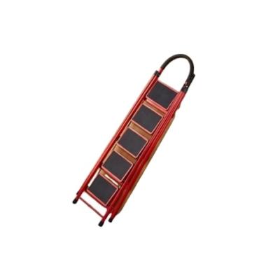 China Folding Ladders Modern Design 4 Step Ladder Step Stools Platform Portable Universal Red Non-Slip Tool Home Kitchen Tool for sale