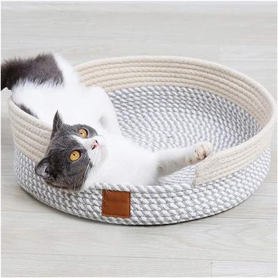 China Cotton Cat Bed Breathable Round Hand Knitting Rope for sale