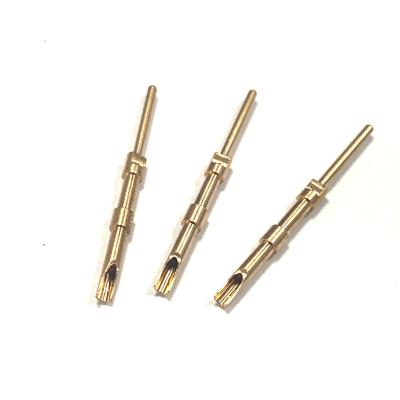 China Cheap ; High quality ; high precision customized crimping terminal high current medical cable contact pins wholesale brass gold plating solder female terminal for sale