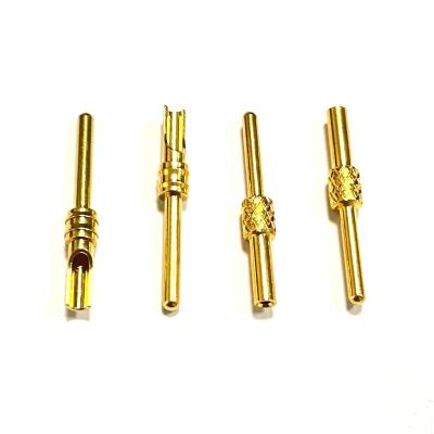 China OEM C3604 Low Current Brass Solder Contact Pins Crimp Male Bare Terminal For Medical Cable Plug for sale