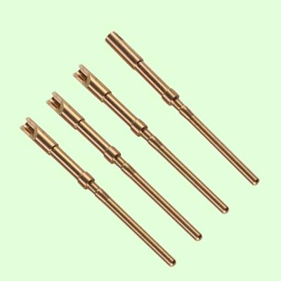 China (Precision) Customized cheap and high quality round solder copper male terminal of circular head pin for medical cable for sale