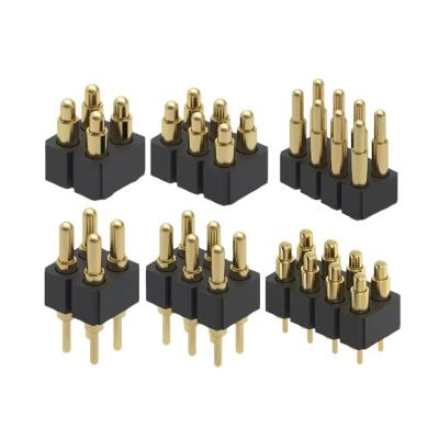 China 3 4 5 6 7 8 Pin Terminals 3A Electronic Straight Type PCB Mount SMT Spring Loaded Pogo Pin Connectors Plug For Battery Power Charging for sale