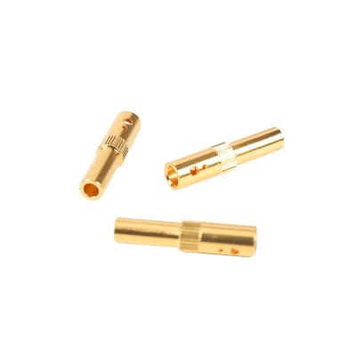 China Gold platedguide high precision adapter cavity safety screw terminal male connector brass cheap pure copper cable bushings speaker for sale