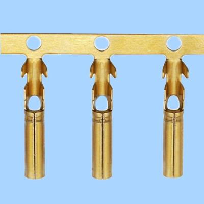 China Cheap and high quality cheap and high quality crimp brass female pin stamping auto contact terminal straight electrical terminal pin for sale