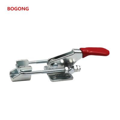 China BOGONG GH-40323 Metal Latch-action Toggle Clamp Quick Release U-Bolt Self-Lock Hook Clip 360 Pounds Capacity Clamp Latch Toggle for sale