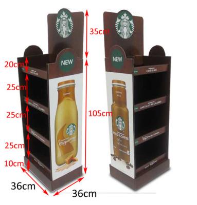 China Promotional Custom POP Gum Sales Pallet Cardboard Display Coffee Bags Cardboard Floor Display Stand for sale