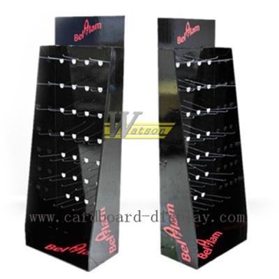 China Customized Recyclable Recyclable Cardboard Display Stand With Hooks for sale