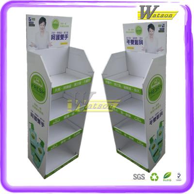 China Custom Paper Kitchen Cardboard Floor Tray Detergent Display Stand To Protect Mother Hands for sale