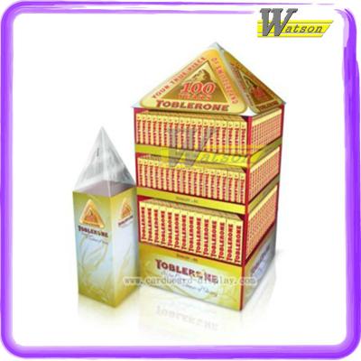 China Light Duty Custom Design Cardboard Display For Toblerone for sale