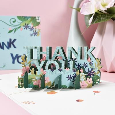 China 3d Everybody Thank You Card for Mother's Father's Thanksgiving Day for sale