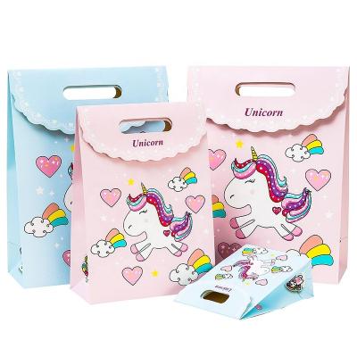 China Repurposed Unicorn Party Favor Boxes Materials Unicorn Candy Candy Gift Boxes For Girls Kids Birthday Party Decorations Supplies for sale