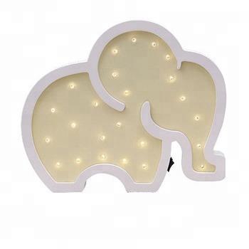 China Modern Children Wooden Animal Elephant LED Night Light - Battery Operated LED for sale