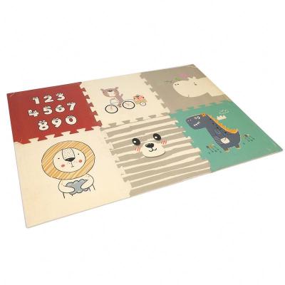 China Top Selling Colorful Alphabet Kids Deer World Picnic Cartoon Game Crawling Mats for sale