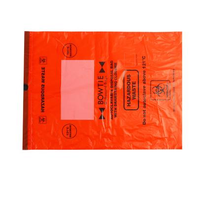 China Disposable Special For Medical Treatment Disposable Autoclave Plastic Yellow Large Medical Waste Bag for sale