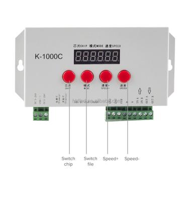 China Low Power Consumption Original K1000c Ws2815 Led Controller K-1000c SD Card Led Pixel Controller For Ws 2815 Strip for sale