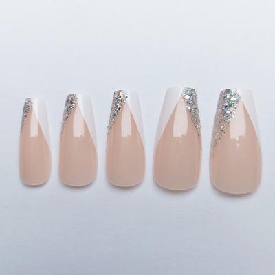 China Easywell French 28 Pcs Artificial Nails Press On Nails False Nails Custom Design for sale