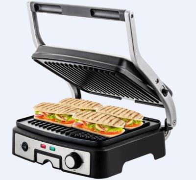 China Household 4 Slices Panini Grill with Adjustable Temperature Control for sale