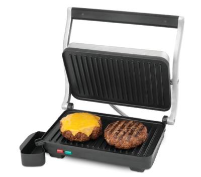 China Hotel 2 slices panini grill with S/S housing, oil drip test and automatically temperature control for sale