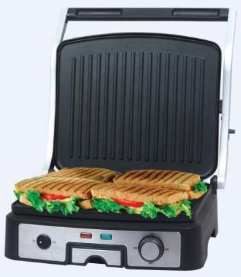 China Household 4 Slices Panini Grill with Adjustable Temperature Control for sale