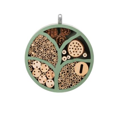 China Easy To Clean Bee Hive Wooden House Insect Hotels Garden Decorative Wooden Hanging Bamboo Outdoor Ornaments Customized Color Wood Online 24h for sale