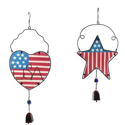 China Hot selling unique wind chime plastic acrylonitrile-butadiene-styrene windbell for gift with metal drop windchime for sale