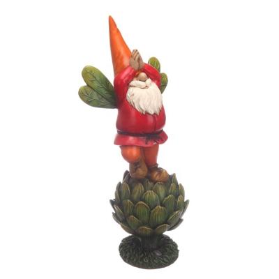 China Easy-Handle Side Handle Out Door Garden Decor Vegetable Gnome Statuary Pray Poly Statuary Resin Garden for sale