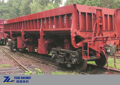 中国 50km/h鉄道の側面のダンプ車27m3容量の空気の排出のバラスト トレーラー 販売のため