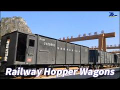 Mine Cargo 120 Km/h Railway Hopper Wagons 60T Load With Covered Roof