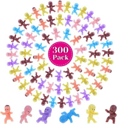 China Mini Plastic Babies for Baby Shower Selizo 300pcs Tiny Mini Bulk Baby Figures for Ice Cube King Cake Water Broke Little Game for sale