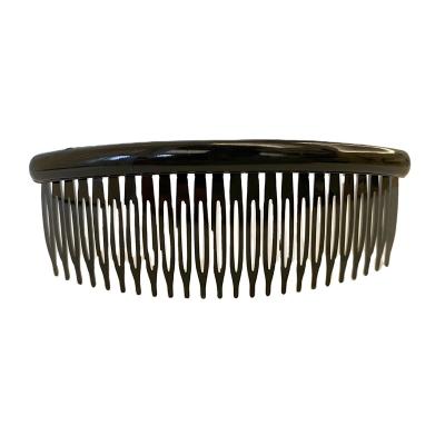 China Waterproof 24 Wide Teeth Black Coffees Portable Plastic Insert Hair Comb Knocks Release Hair Comb Stylish for sale