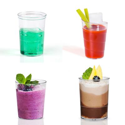 China Pudding mousse cup creative dessert aviation cup plastic transparent hard plastic round tasting variety for sale