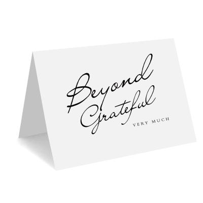 China 100lb High Quality Simple Beyond The Card Thank You Thank You Cards With Wrapping Paper Envelope Perfect For Business Wedding Anniversary Graduation for sale