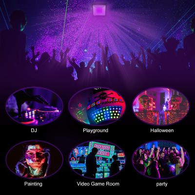 China Glow in the Night Amazon Cheap Portable Outdoor Powerful UV Theatrical Lighting Led Nightclub Garden Disco Pool Dance Praise Party Stage Lights for sale